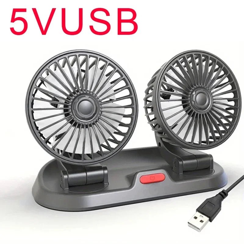 3 - Head Adjustable Car Fan 12V/24V – Dual SpeedAzizaK
