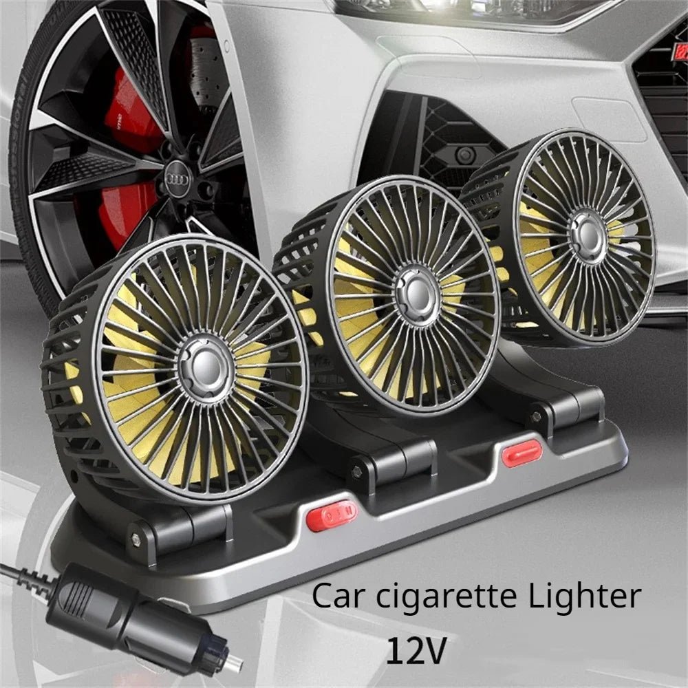 3 - Head Adjustable Car Fan 12V/24V – Dual SpeedAzizaK