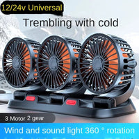 3 - Head Adjustable Car Fan 12V/24V – Dual SpeedAzizaK