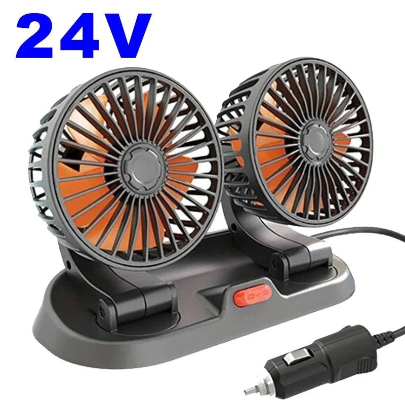 3 - Head Adjustable Car Fan 12V/24V – Dual SpeedAzizaK