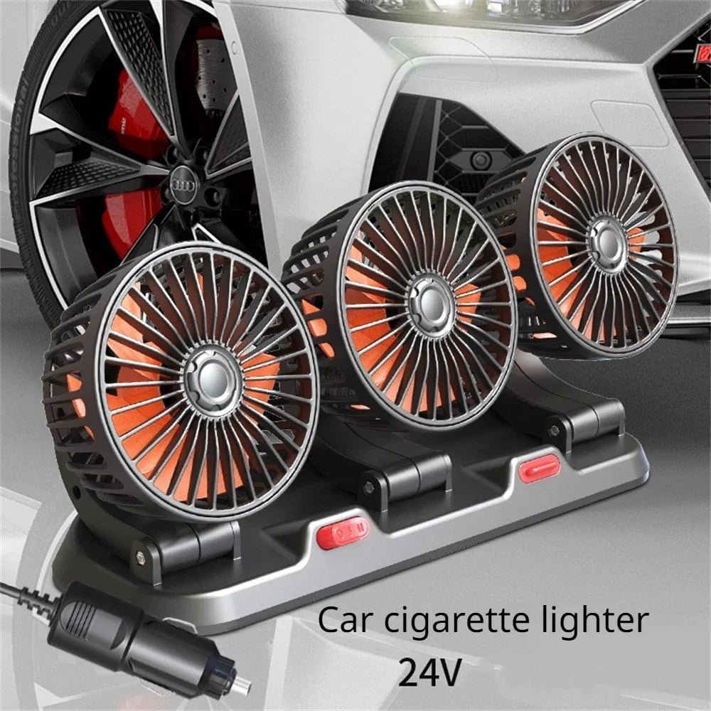 3 - Head Adjustable Car Fan 12V/24V – Dual SpeedAzizaK