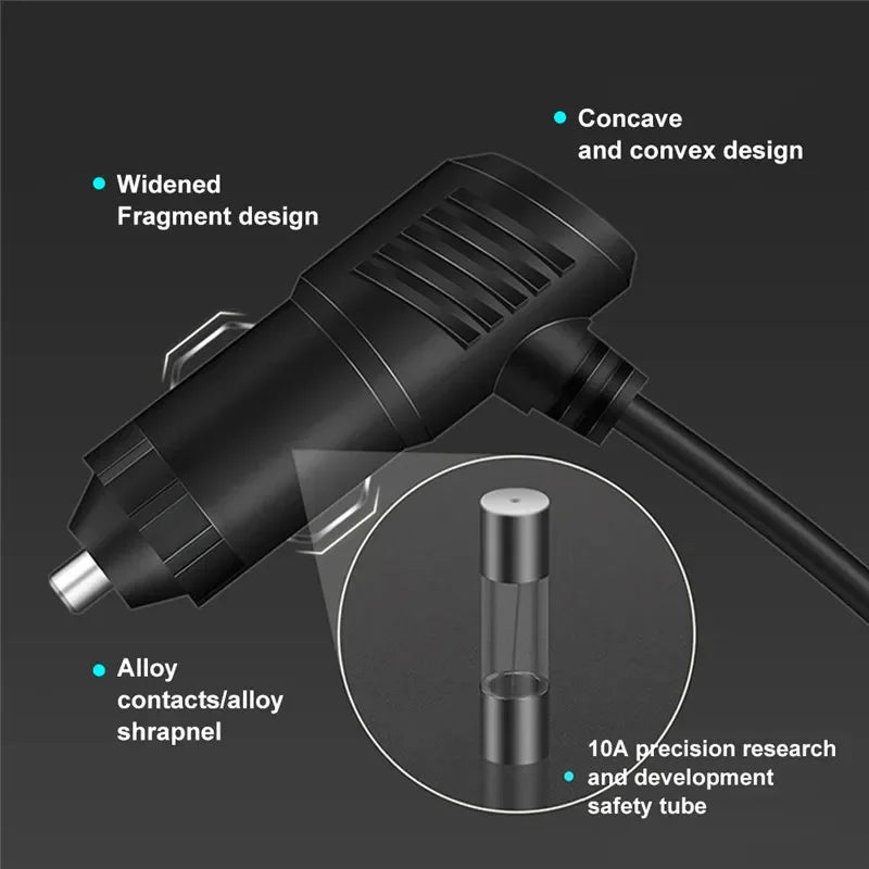 3 - in - 1 Car Charger & Cigarette Lighter Splitter – 120WAzizaK