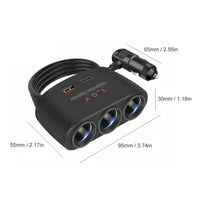 3 - in - 1 Car Charger & Cigarette Lighter Splitter – 120WAzizaK