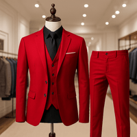 3 - Piece Slim Fit Suit – Elegant Set with Jacket, Vest & TrousersAzizaK