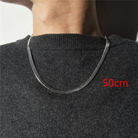 316L Stainless Steel Gold Color Long Chain Necklace For Women MenAzizaK