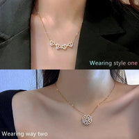 316L Stainless Steel Love Magnetic Pendant Necklace for Women Clover Necklace Heart Shaped Clover Necklace Pendant Jewelry GiftAzizaK