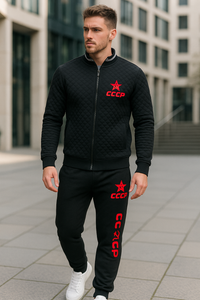 Crew neck jacket and sweatpants