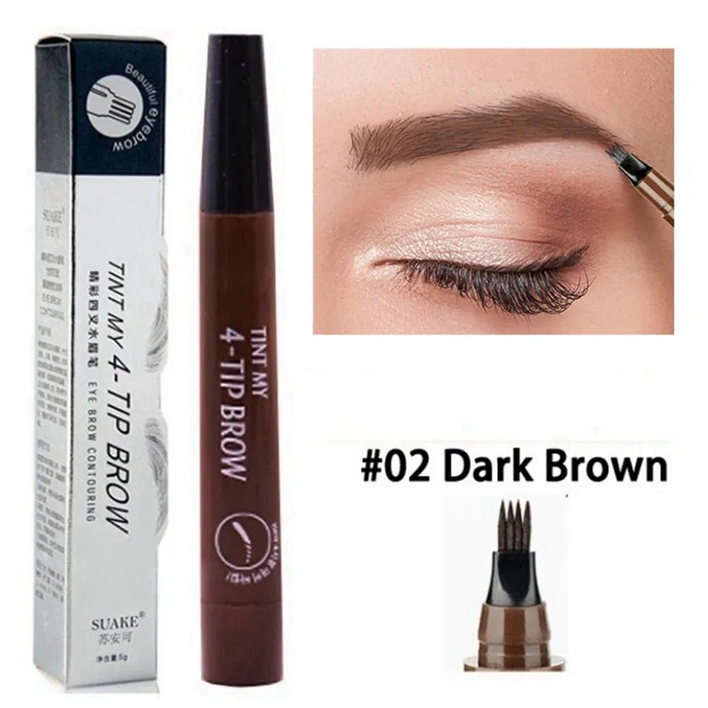 4 Point Eyebrow Pencil Women Makeup Waterproof Liquid Eyebrow Pen Long Lasting MakeupAzizaK