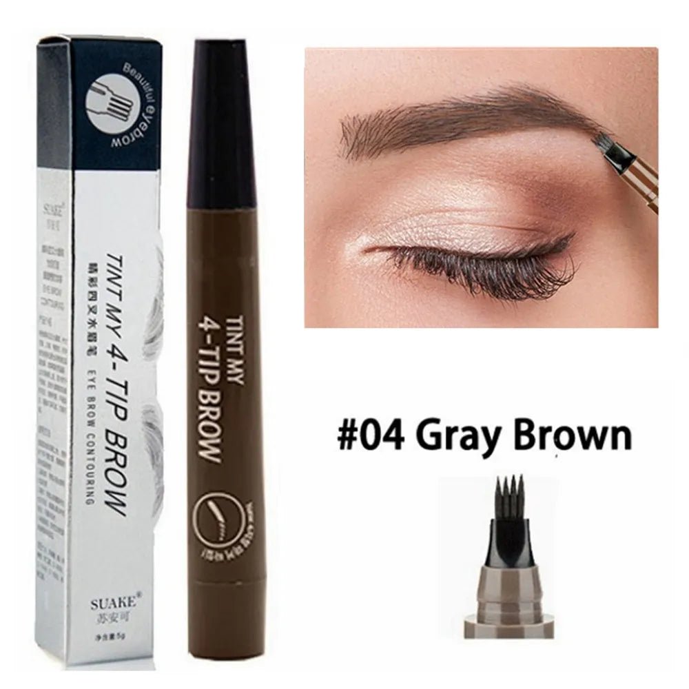 4 Point Eyebrow Pencil Women Makeup Waterproof Liquid Eyebrow Pen Long Lasting MakeupAzizaK