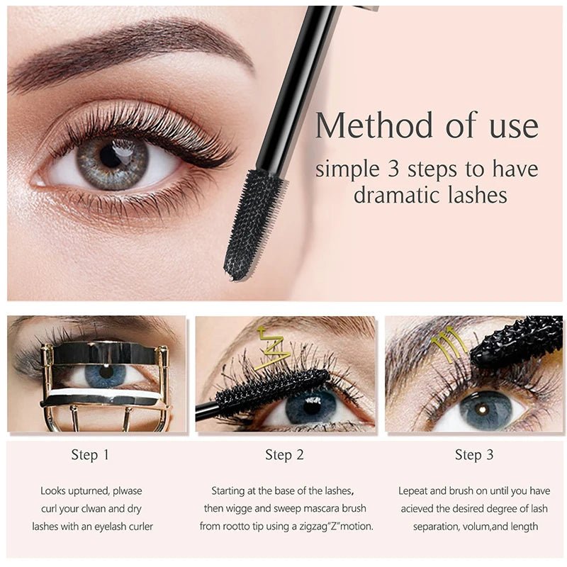 4D Waterproof, Encrypted, Long - Lasting Eyelash Mascara.AzizaK