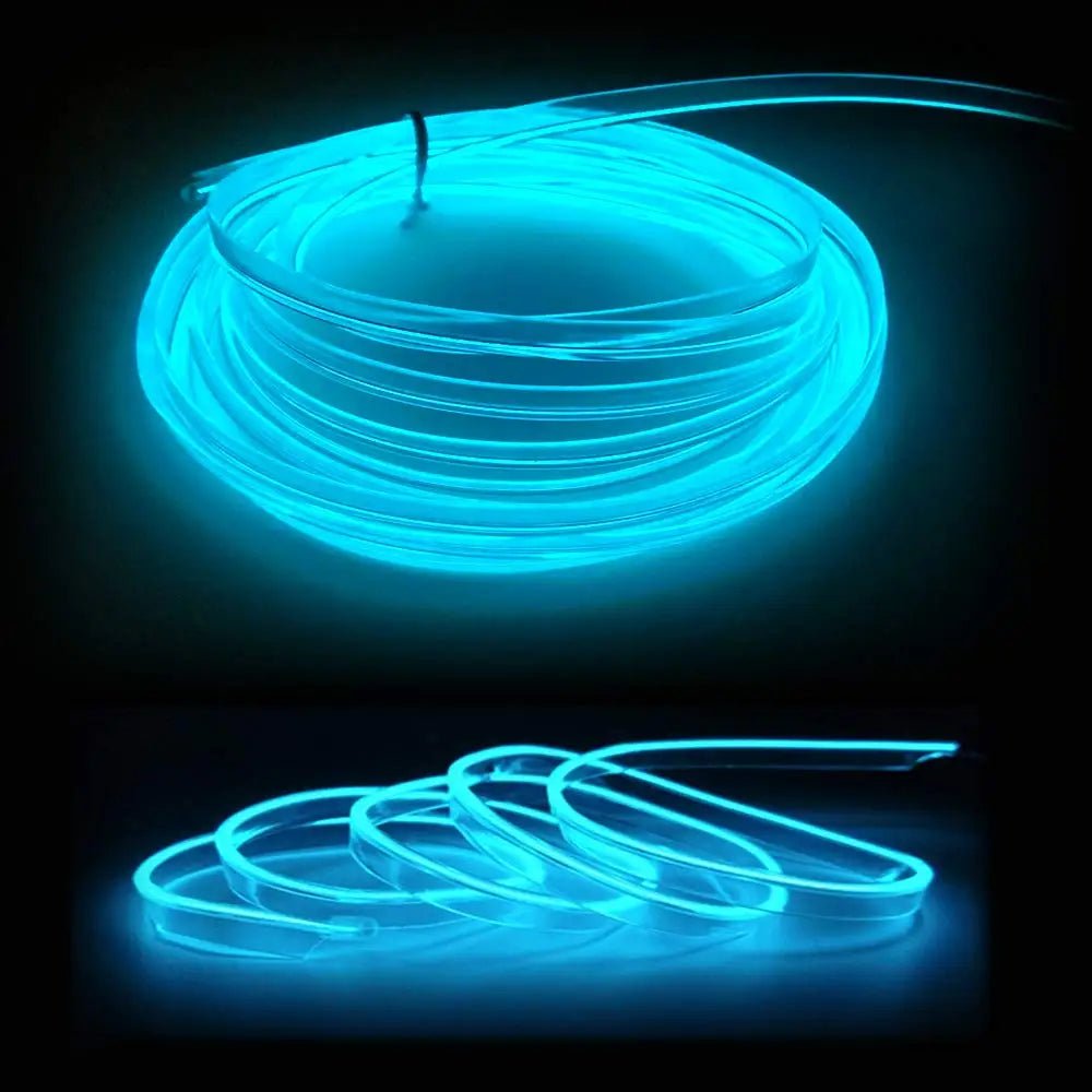 5M Car Interior LED Strip Light EL Wire Car Decorative Lamp DIY Flexible Ambient Light USB Party Atmosphere DiodeAzizaK