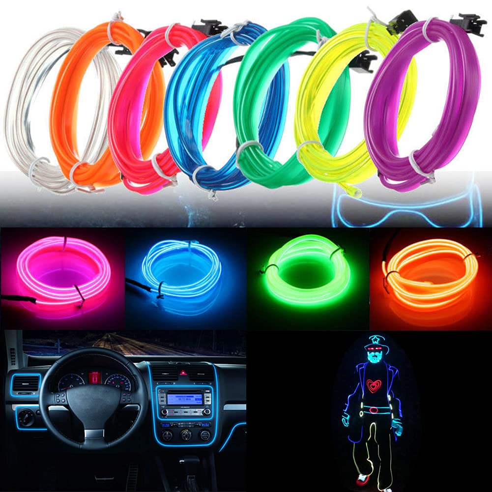 5M Car Interior LED Strip Light EL Wire Car Decorative Lamp DIY Flexible Ambient Light USB Party Atmosphere DiodeAzizaK