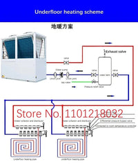 5P Commercial air energy water heater heat pump heating household underfloor heating swimming pool frequency conversion hostAzizaK