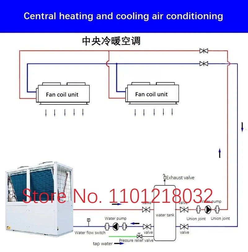 5P Commercial air energy water heater heat pump heating household underfloor heating swimming pool frequency conversion hostAzizaK