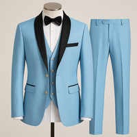 Men’s Slim Fit 3-Piece Suit – Jacket, Vest & Pants | AzizaK