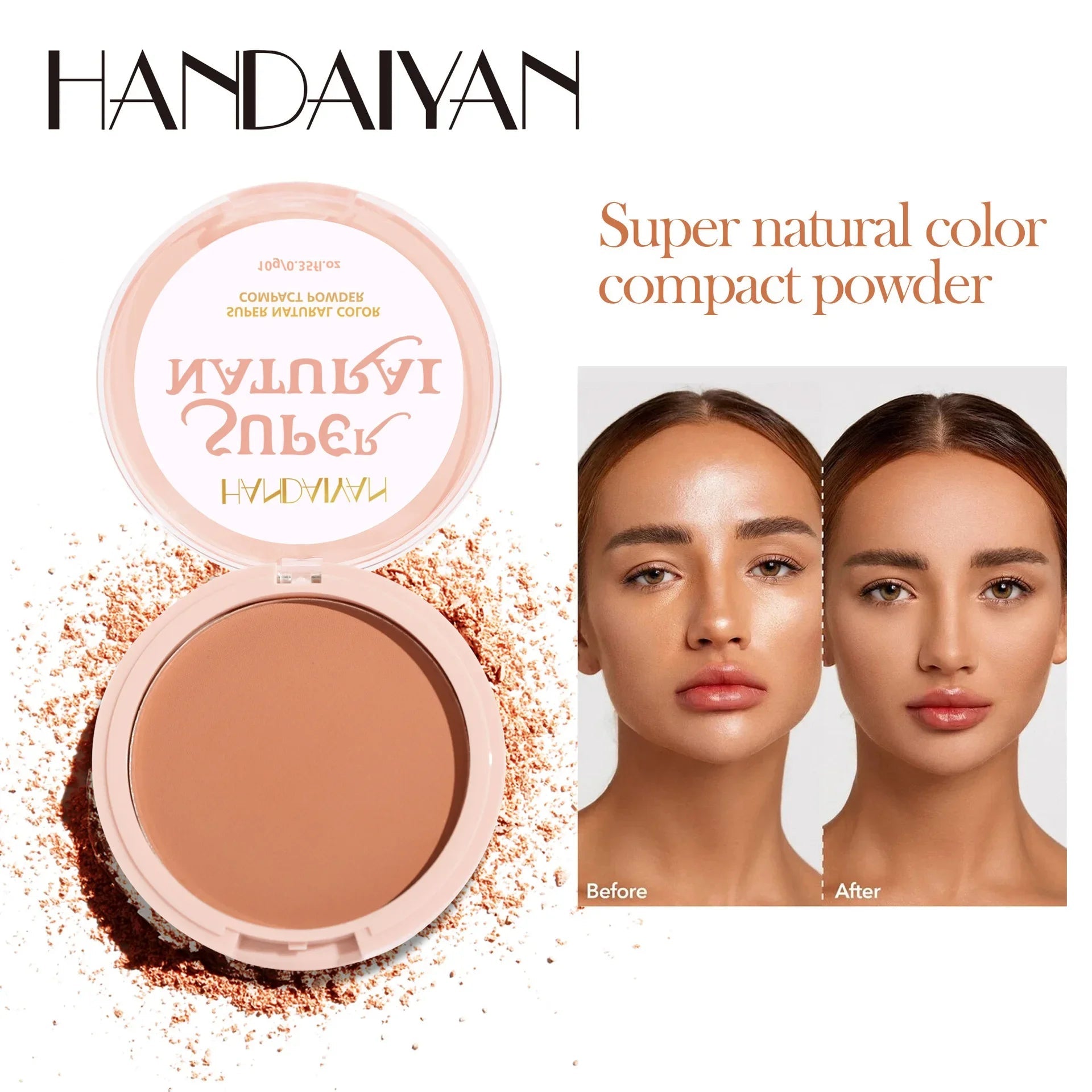 8 Color Matte Face Pressed Powder 24 Hours Oil Control Natural Setting Powder Foundation Full Coverage Waterproof Lasting MakeupAzizaK