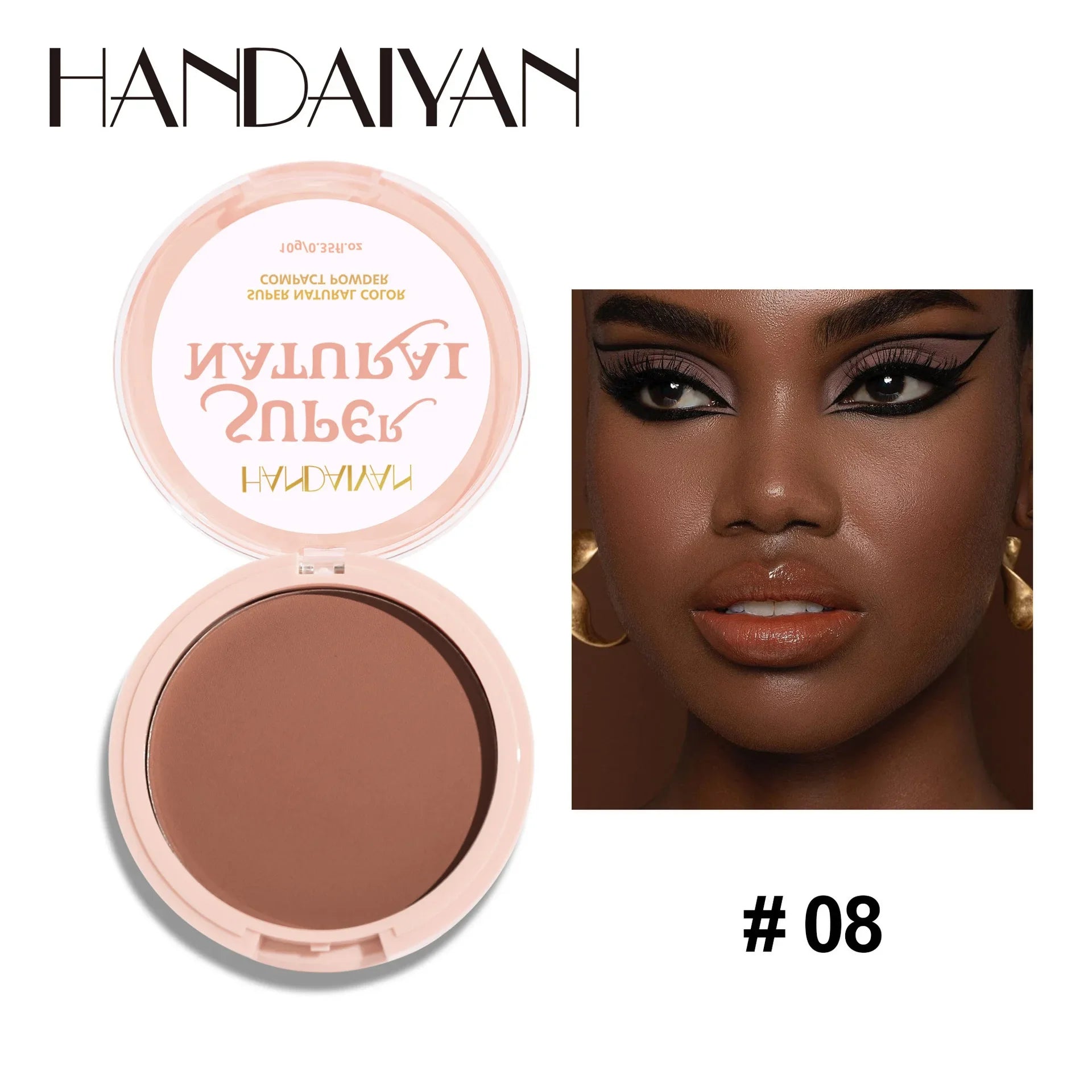 8 Color Matte Face Pressed Powder 24 Hours Oil Control Natural Setting Powder Foundation Full Coverage Waterproof Lasting MakeupAzizaK