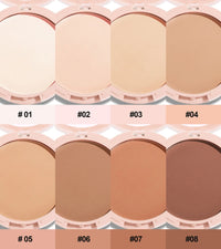 8 Color Matte Face Pressed Powder 24 Hours Oil Control Natural Setting Powder Foundation Full Coverage Waterproof Lasting MakeupAzizaK