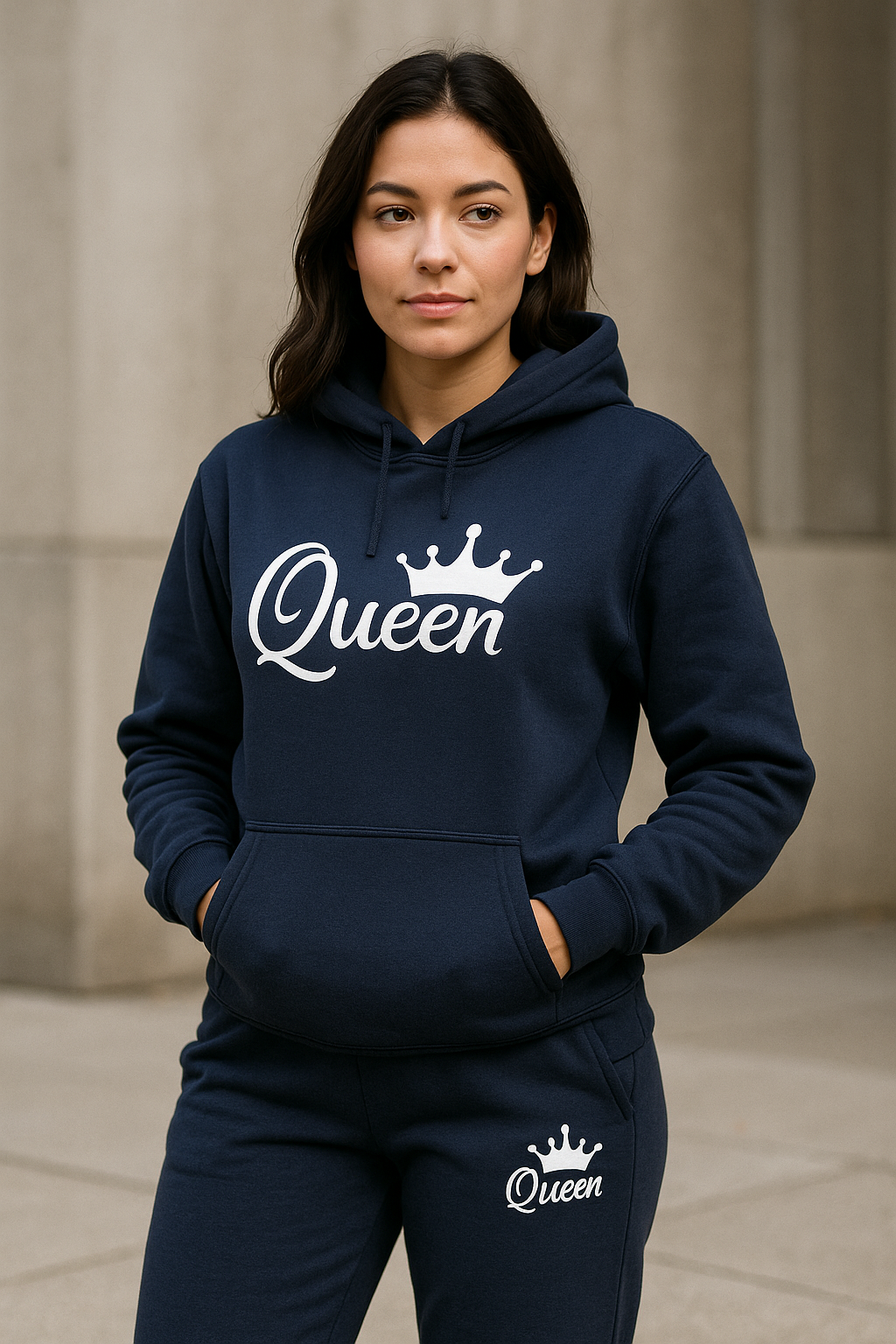 King Printed Cotton Fleece 2 Piece Tracksuit