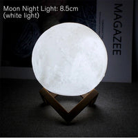 8cm Battery Powered LED Moon Lamp with StandAzizaK