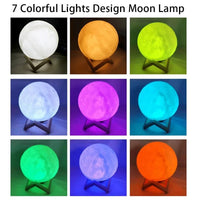 8cm Battery Powered LED Moon Lamp with StandAzizaK