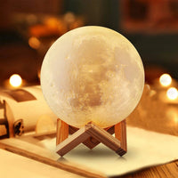 8cm Battery Powered LED Moon Lamp with StandAzizaK