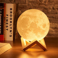 8cm Battery Powered LED Moon Lamp with StandAzizaK