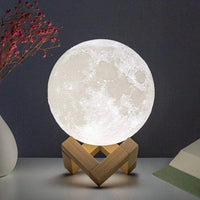 8cm Battery Powered LED Moon Lamp with StandAzizaK