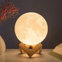 8cm Battery Powered LED Moon Lamp with StandAzizaK