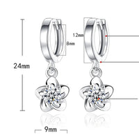 925 Sterling Silver Earrings Jewelry High Quality Retro Simple Pattern Purple White Zircon EarringsAzizaK