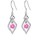 925 Sterling Silver New Woman Fashion Jewelry High Quality Blue Pink White Purple Crystal ZirconAzizaK