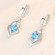 925 Sterling Silver New Woman Fashion Jewelry High Quality Blue Pink White Purple Crystal ZirconAzizaK