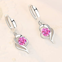 925 Sterling Silver New Woman Fashion Jewelry High Quality Blue Pink White Purple Crystal ZirconAzizaK