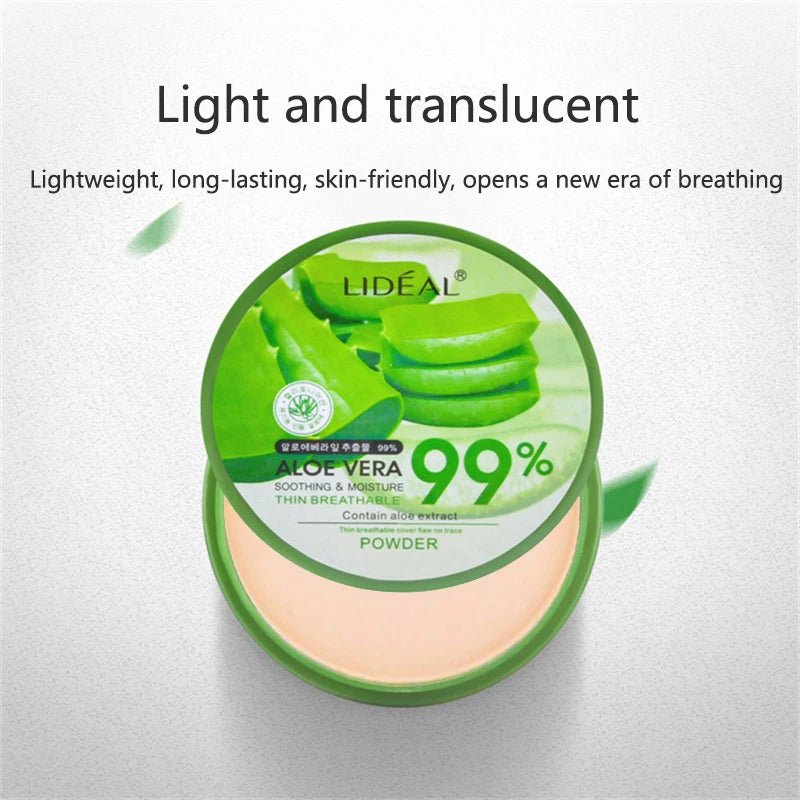 99% Aloe Vera Softening Powder Waterproof Moisturizing Concealer Foundation Fixed Make Up Oil Control Facial Makeup CosmeticsAzizaK