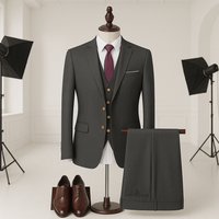 Men’s Premium 3-Piece Business Suit Set – Jacket, Vest & Trousers