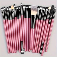 Set of 13 soft and fluffy makeup brushes.