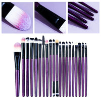 Set of 13 soft and fluffy makeup brushes.