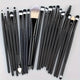 Set of 13 soft and fluffy makeup brushes.