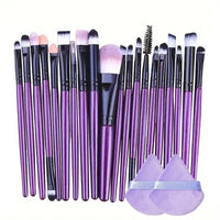 Set of 13 soft and fluffy makeup brushes.