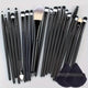 Set of 13 soft and fluffy makeup brushes.