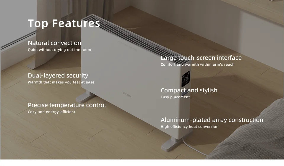 Smartmi Electric Heater 1S, Fast Heat Convector, Mi-Home App Control, Waterproof