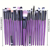 Set of 13 soft and fluffy makeup brushes.