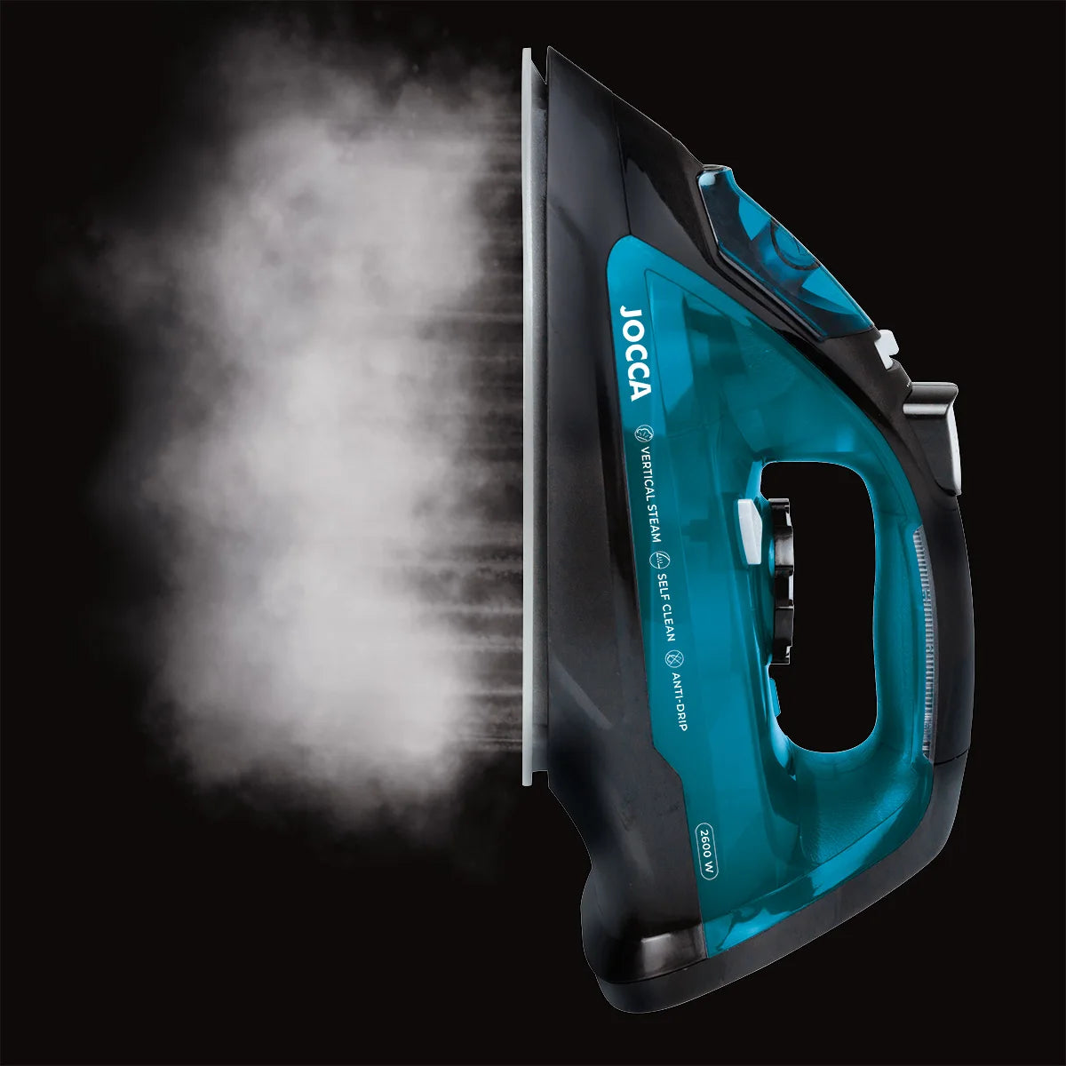 Jocca steam iron for clothes: horizontal and electric, with 2600W, steam stroke, ceramic sole, self-cleaning, anti-drip and anti-drip system for maximum durability. Dry Iron, vertical and burst steam