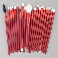 Set of 13 soft and fluffy makeup brushes.