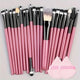 Set of 13 soft and fluffy makeup brushes.