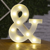 Luminous LED Alphabet Letters Digital Lamp Battery Warm Night Light for Home Wedding Birthday Christmas Party DecorationAzizaK