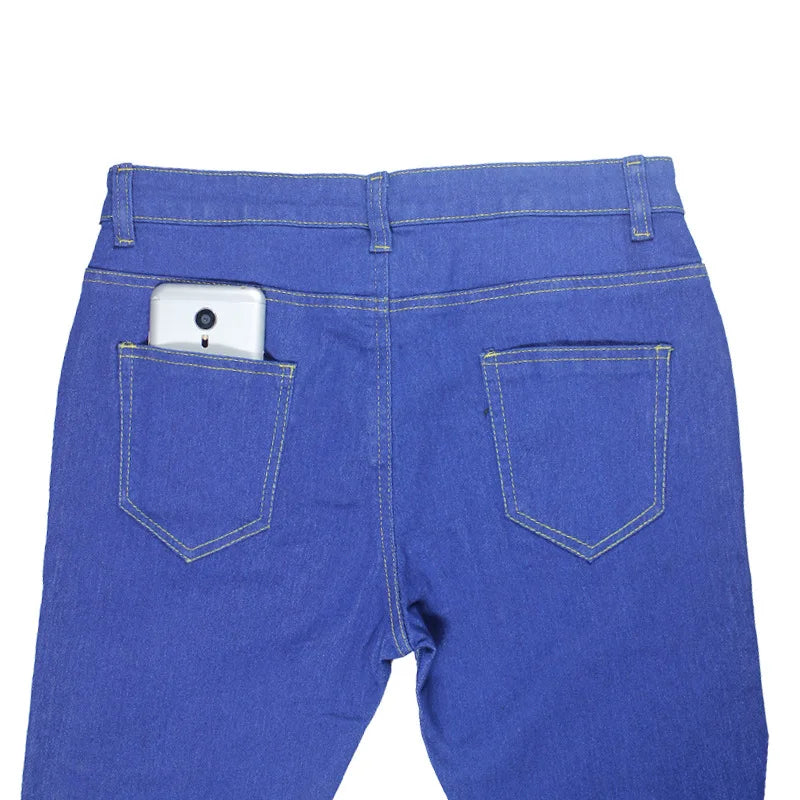 Pencil cut denim pants