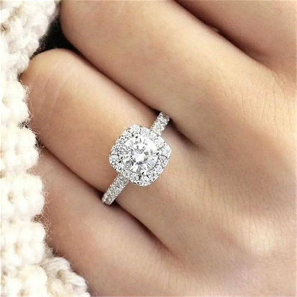 Rings Exquisite White Drill Fashion Rings