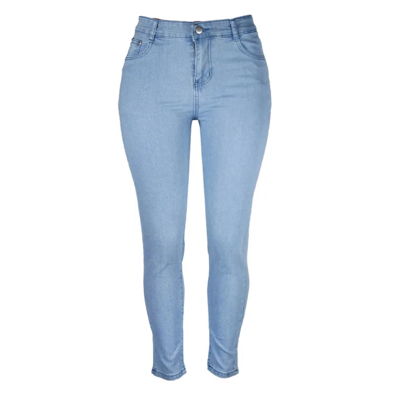 Pencil cut denim pants