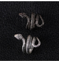 Retro hip-hop rock snake ring